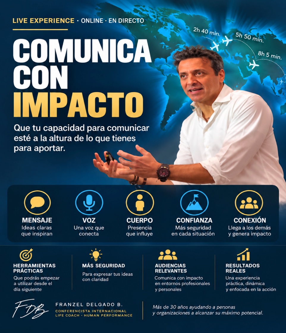 Cartel de Comunica con Impacto — Live Experience
